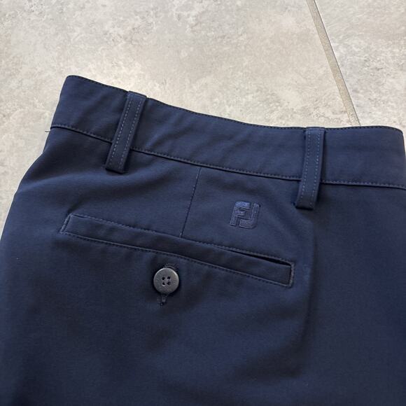 FootJoy FJ Men's Golf Chino Navy Blue Pants Straight Leg Polyester/Spandex 38/32 - Picture 2 of 5